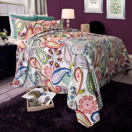 HASTINGS HOME Hastings Home Lizzie 2 Piece Quilt Set - Twin 525610OPF